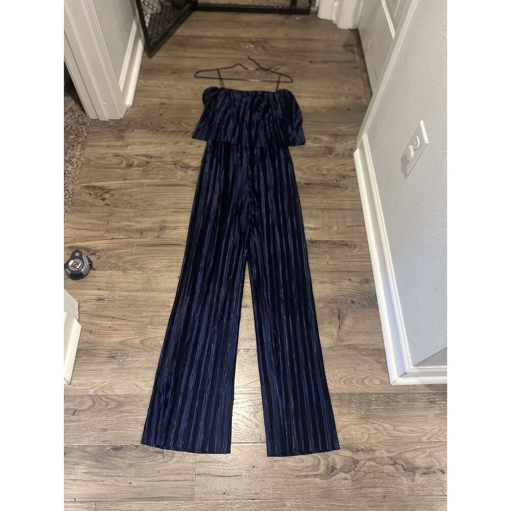 Amanda Uprichard Collina Jumpsuit – Size Medium – Navy - Picture 10 of 13